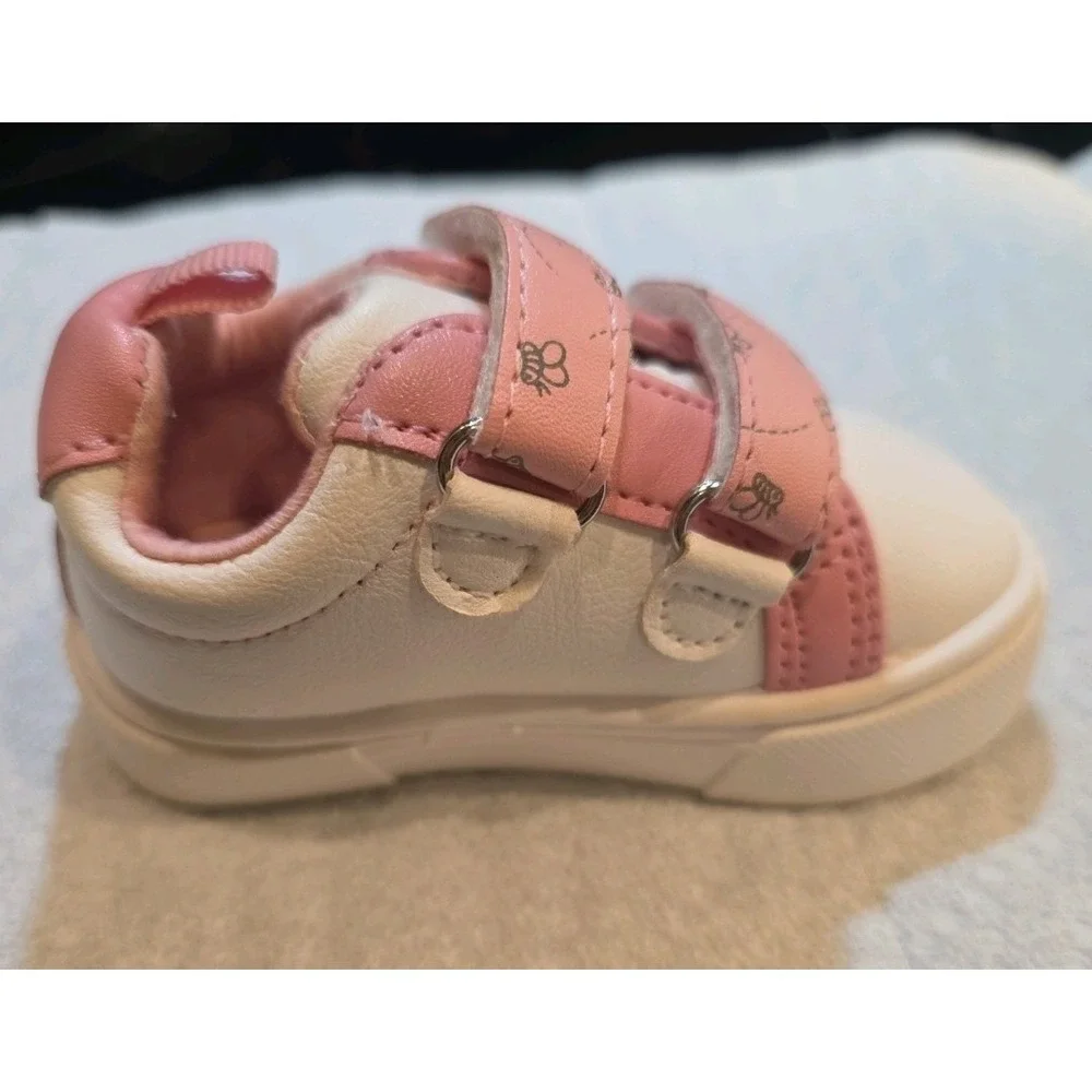 Disney Baby Winnie the Pooh Strap No Lace Sneaker Shoe Pink Size 3